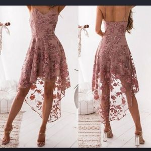 Beautiful hi-low pink dress